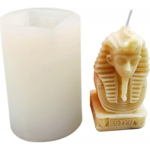 Egyptian Figurine Silicone Candle Mold Resin Crafts Diy Concrete Plaster Statue Mold Pastry Cake Pudding Candle Making