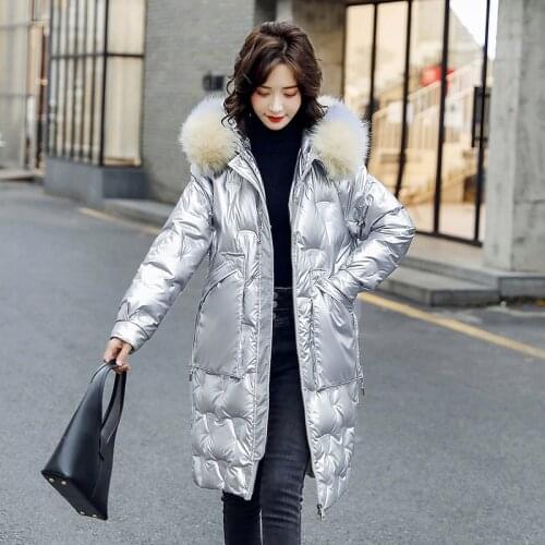 ISENMAL 90% White Duck Down Jacket Girls Women Winter Jacket Long Thick Coat For Women Hooded Down Parka Warm Female Clothes