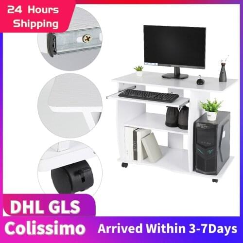 Computer Desk Laptop Desk Writing Table Study Desk Shelves Office Furniture PC Laptop Workstation Home Escritorios Hwc