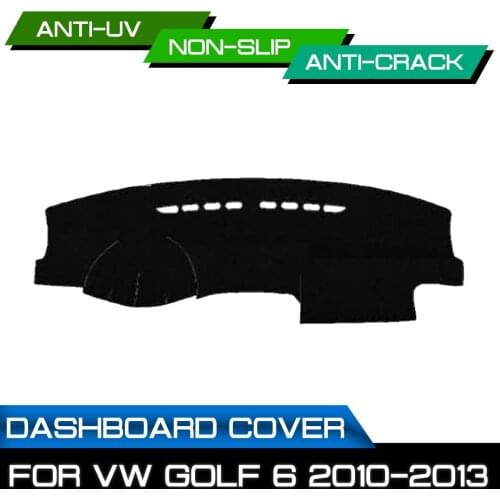 Car Dashboard Mat for Volkswagen Golf 6 2010 2011 2012 2013 Anti-dirty Non-slip Dash Cover Mat UV Protection Shade