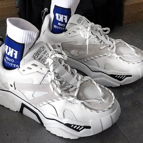 2020 New Brand Sneakers Cushion Damping Men Casual Vulcanize Shoes Mesh Weaving Male Shoes White Sneakers Outdoor Walking Shoes