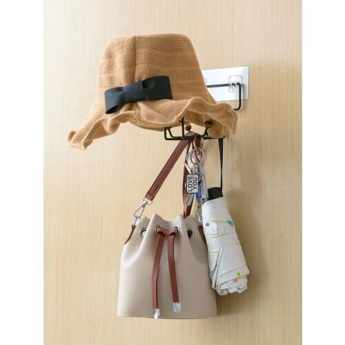 Metal Wall Mounted Motorcycle Helmet Holder Hook Hat Rack Hanger Display Multifunctional Hat Storage Rack Hook Home Storage