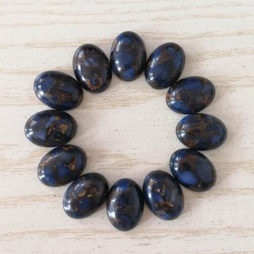 Fashion royal blue CAB CABOCHON 13x18mm natural stone Oval for Jewelry&Clothes Accessories wholesale 50pcs/lot free shipping