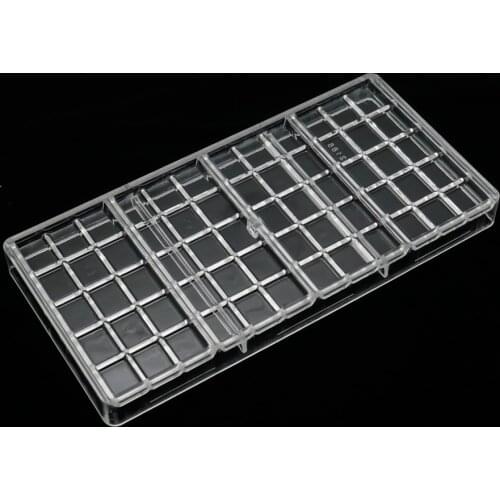 Real Polycarbonate Chocolate Bar Mold Tray Eco-friendly Plastic Baking Pastry Cake Mould Kitchen Tools for Christmas