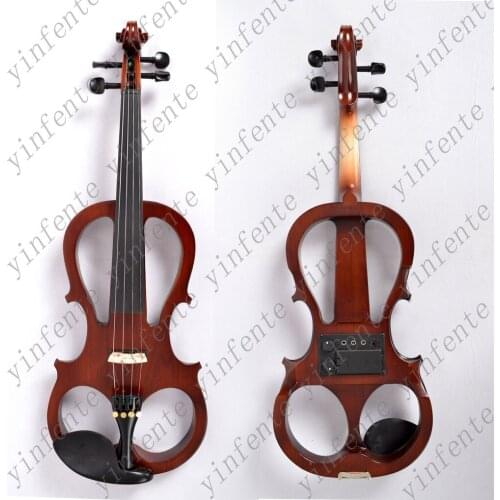 New 4/4 Electric Violin Solid wood get quality Powerfull Sound Silent Body Yellow White Red Black