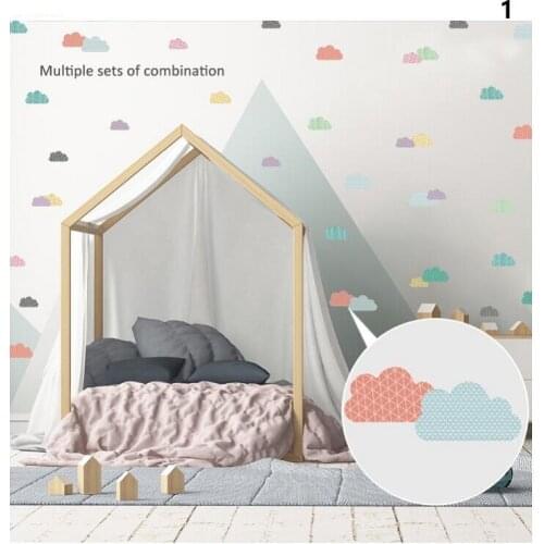 UBRUSH New cloud wall stickers living room background furniture decorative transparent stickers