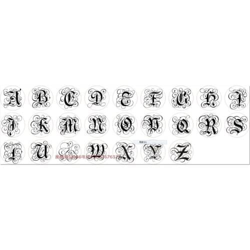 Wax Seal Copper head Curlicue Gothic 26 Letters DIY Scrapbooking Vintage wax sealing stamp party invitation/envelop gift seal