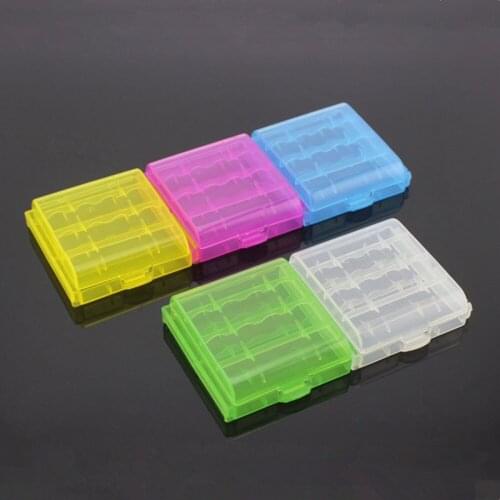 Battery Organizer Plastic Battery Storage Box Bag for 4pcs AA AAA Battery Holder Case Container Wholesale Pirce Porta Pilas