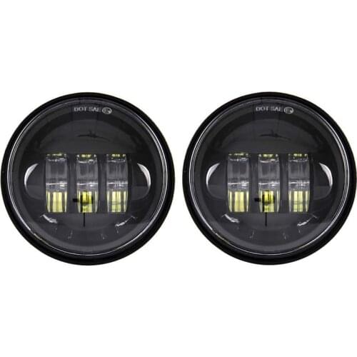 4.5 Inch Spotlights 4-1 / 2 LED Fog Light Step Lamp Projector For Harley Davidson Auxiliary Motorcycle Black