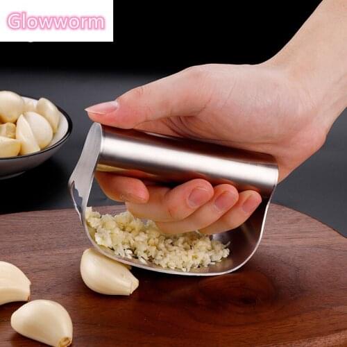 Glowworm Creative Stainless Steel Garlic Press Manual Garlic Chopper Crusher Ginger Press Kitchen Accessories Vegetable Tools