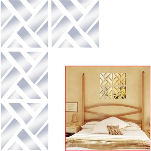 Stylish 20*20cm 3D Mirror Vinyl Acrylic Wall Sticker DIY Art Decal Home Room Indoor Decoration Mural