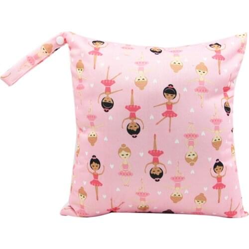 Baby Cloth Diaper Bag Mommy Stroller Nappy Wet Bags Waterproof Reusable Pail Liner Portable Storage Pocket Single Zipper 28*30cm