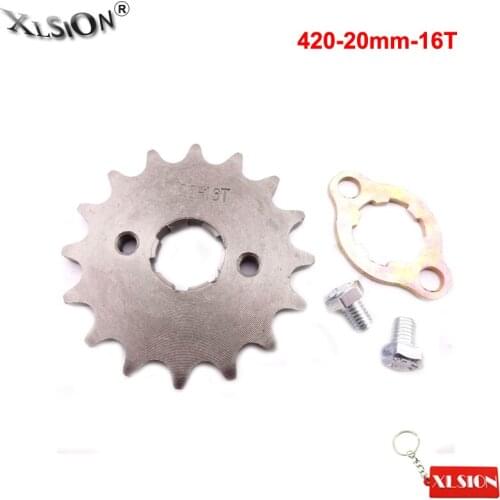 XLSION Aftermarket 420 16 Tooth 20mm ID Front Engine 16T Sprocket For Motocross Stomp Thumpstar SDG Pit Dirt Bike