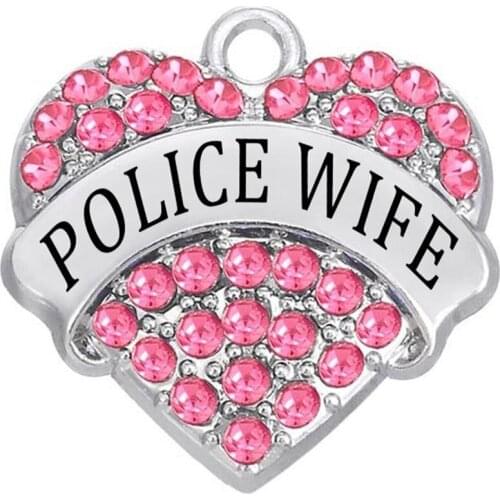 Jewelry Accessories Diy Hearts Styles Words Name Police Wife Pendant Message Charm