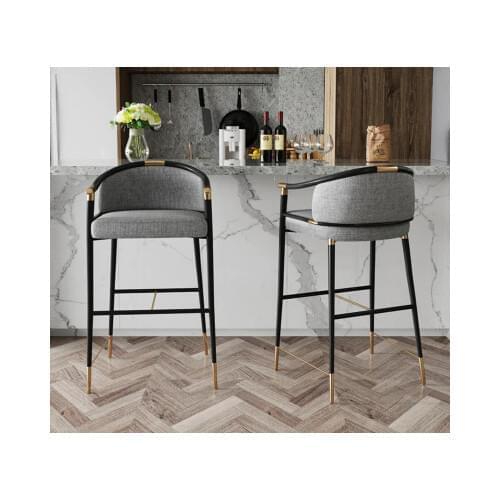 Chinafurniture Light luxury b Modern simple high chair Nordic bar chair American new Chinese household high stool island chair