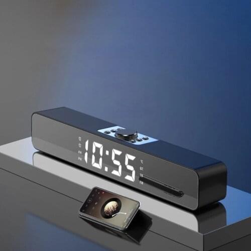 LED Soundbar TV Alarm Clock Wireless Bluetooth Speaker Home Theater Sound Bar FM Radio Altavoces Subwoofer Computer Speakers Som