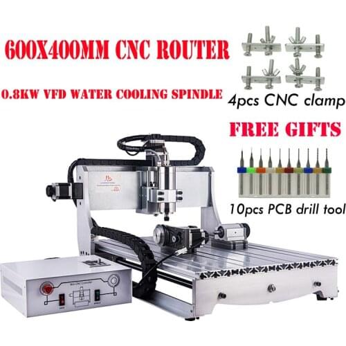3 4 Axis CNC Router 6040 PCB Engraving Machine Mach3 800W VFD DIY Woodworking Machinery Wood Cutting Engraver Milling Machine
