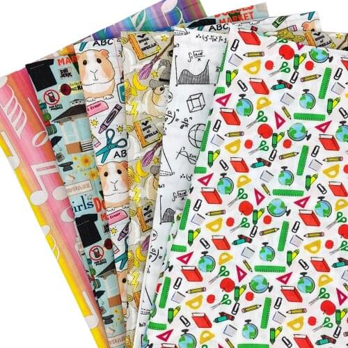 50*145cm 100% Pure Cotton Back To School Polyester Cotton Material Patchwork Sewing Quilting Fabrics Quilt Needlework DIY Cloth