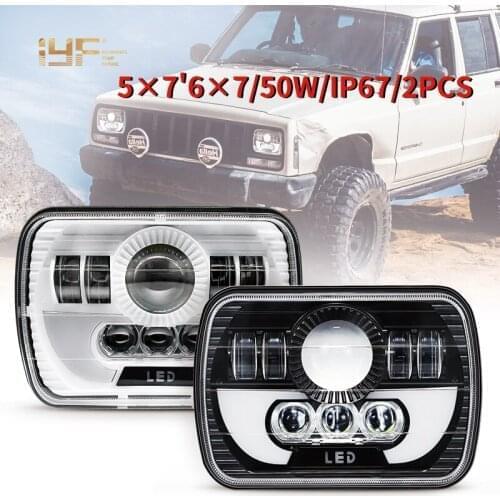 5X7 7X6" LED Headlights Sealed Beam Replacement for 4X4 Offroad Trucks Tractor Pickup H6054 H5054 H6054LL 69822 6052 6053