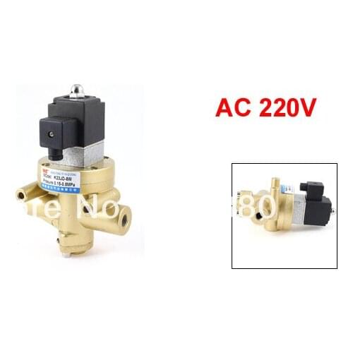 AC 220V 2 Position 3 Way Port Stop Type Reversing Air Pneumatic Solenoid Valve