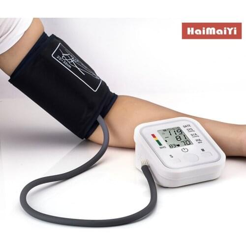 Bautomatic digital upper arm blood pressure monitor heartbeat frequency pulse counter tonometer sphygmomanometer pulsometer