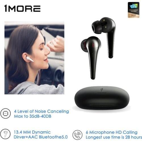 1More True Wireless Headset Bluetooth 5.0 ComfoBuds Pro Headphones With Microphone Smart Intelligent Noise Reduction For Gaming