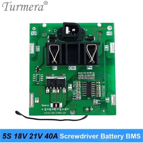 BMS Lithium 5S 18V 21V 40A Battery Board with Balance for Vacuum Cleaner Battery Pack Use and 21V 18V Screwdriver Shurik Turmera
