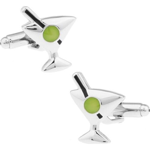 JHSL Brand Fashion Jewelry Funny Cup Shape Shirts Cufflinks for Men Husband Father Gift