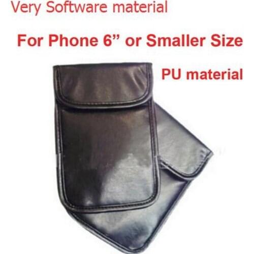 Anti-Scan Card Sleeve very soft PU pouch ok for 5"phone w/ jammer bag function signal isolator radiation blocker Anti-Scan bag