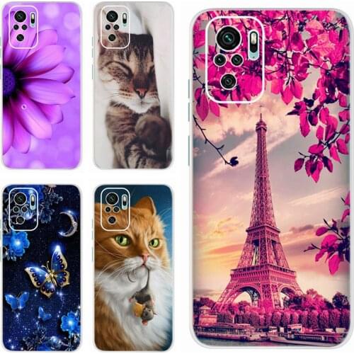 Cute Cat Case Xiaomi Redmi Note 10 Pro Case Silicone Soft TPU Back Cover For Xiaomi Redmi Note 10 Pro Max 10Pro Phone Cases Bags