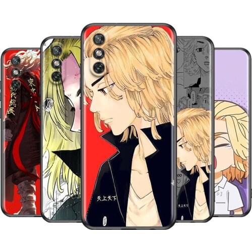 Tokyo Avengers anime For Huawei Y9A Y9S Y9 Y8P Y8S Y7A Y7P Y7 Prime Pro Y6 Y6P Y6S Y5P Y5 2019 2020 Black Phone Case