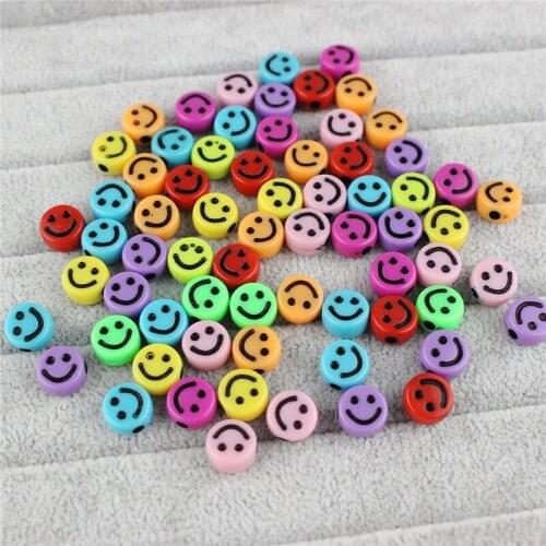 9mm 0.5kg/pk Hot salling !Cute smile face beads!!!Colorful small charm acrylic beads,jewelry making component wholesale