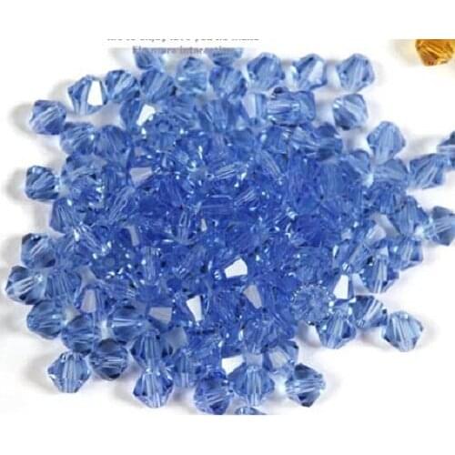 Chinese Top Quality Crystal 3mm 4mm Blue Colour jewelry accessories much color crystal bicone bead