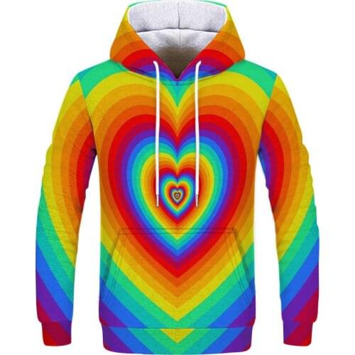 3D mens womens jacket hooded mens and womens new fashion pull hooded hat long sleeve pullover style