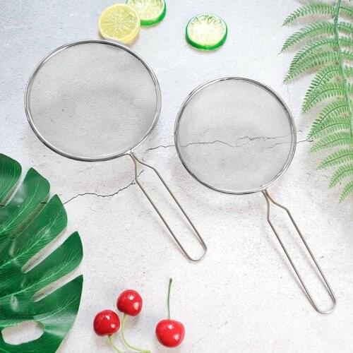 Stainless Steel Mesh Milk Juice Medicine Residue Baby Food Supplement Filter Skimmer Spoon Ultra-Fine Mesh Sieve Kitchen Tool