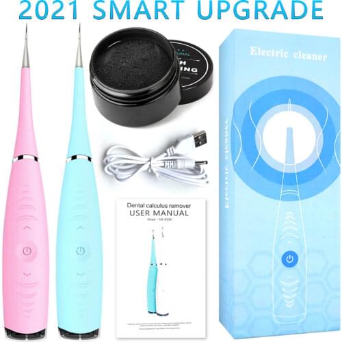Teeth Whitening Cleaner Kit Electric Sonic Tooth Powder Dental Scaler Calculus Remover Stains Tartar Device Ultrasonic Vibration