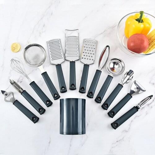 11/12/13Pc Set Grater Set Plastic Handle Grater Stirrer Peeler Strainer Colander Carrot Gadget Kitchen Cooking Tool Accessories