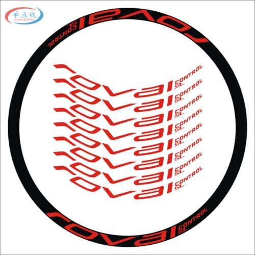 8pics/set bicycle stickers mountain bike roval control SL 29 inch 25mm width rim wheel set MTB rim decoration decals vinyls