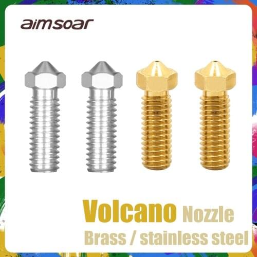 Volcano nozzle 3d printer brass / stainless stell nozzle 3D Lengthen Extruder Nozzle 0.2mm 0.3mm 0.4mm 0.6mm 0.8mm 1.0mm 1.2mm