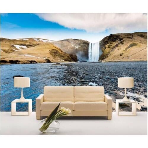 WDBH custom mural 3d photo wallpaper Mountain stream water river HD landscape home decor 3d wall murals wallpaper for wall 3 d