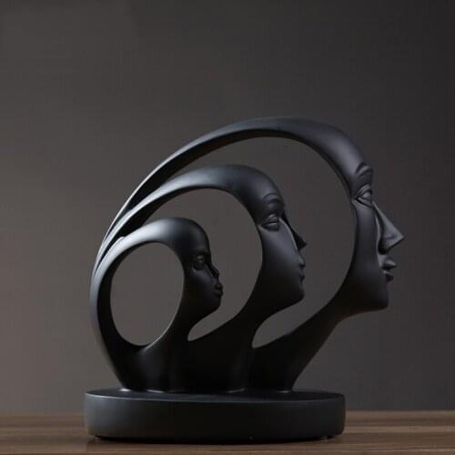 Nordic Girl Growth Change Record Modern Abstract Statue Decoration/Home Showcase Interior Showpiece Woman Faces Bust Figurines