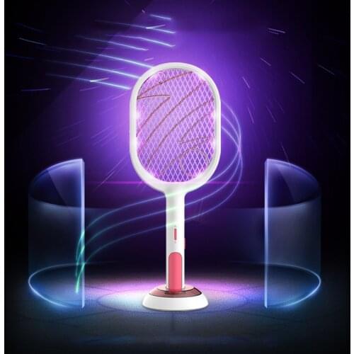 New 3000V Electric Insect Racket Swatter Zapper USB 1200mAh Rechargeable Mosquito Swatter Kill Fly Bug Zapper Killer Trap