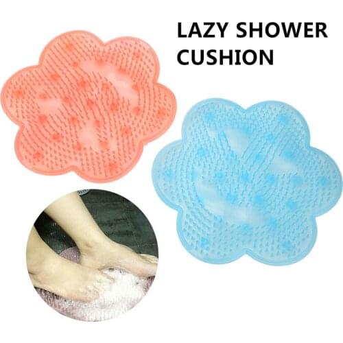 New Silicone Bath Shower Back Brush Massager Bath Foot Brush Dead Skin Anti Skid Pad Bath Bathroom Mats Drop Shipping