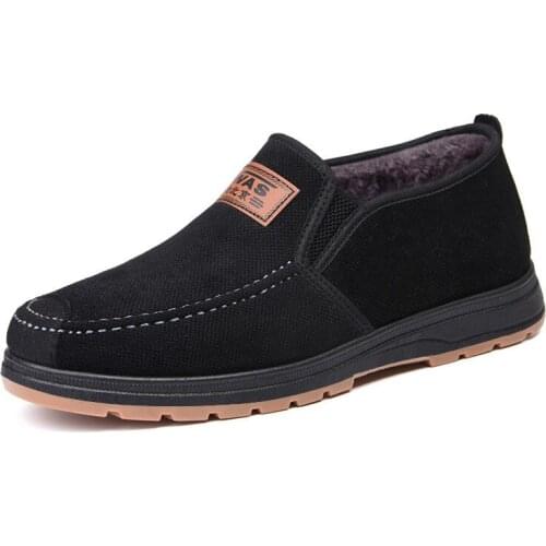 New Warm Snow Boots Mens Casual Korean Version of The Trend of Zipper Mens Shoes Students Plus Cotton Shoes fgb5