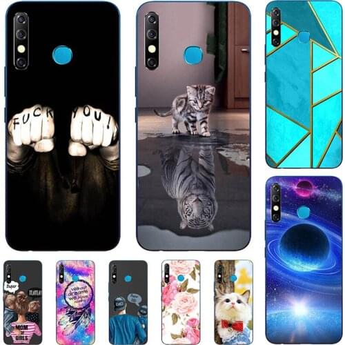 New Silicone Phone Case For Infinix HOT 8 X650B X650C Infinix HOT8 Lite Case Cartoon Soft TPU Back Cover Phone Shell Coque
