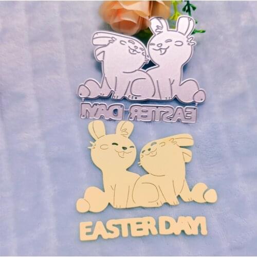 Easter Bunny Metal Cutting Dies for DIY Scrapbooking Album Paper Cards Decorative Crafts Embossing Die Cuts