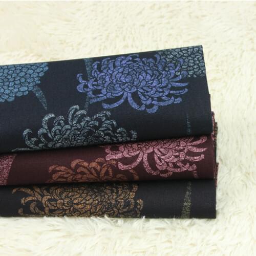 Half yard thicken cotton fabric retro national wind print handmade DIY garment mouth gold package bag cloth 100% cotton B216