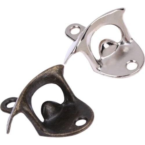 Portable Bottle Opener Retro Wall Fixed Vintage Beer Wine Open Tool Home Bar Decor Drinking Accessory Home Kitchen Party Supply