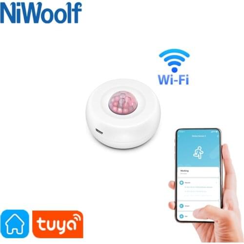 Smart Life WiFi Ceiling Infrared Detector Mini Tuya Motion PIR Sensor Security Burglar Alarm Compatible With Tuyasmart APP