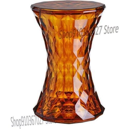 Nordic Acrylic Low Stool Designer Chair Creative Shoe Stool Plastic Transparent Stool Net Red Crystal Stool